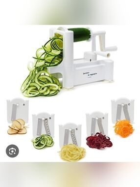 White Vegetable Spiralizer – Spiral Slicer for Zucchini and Veggies